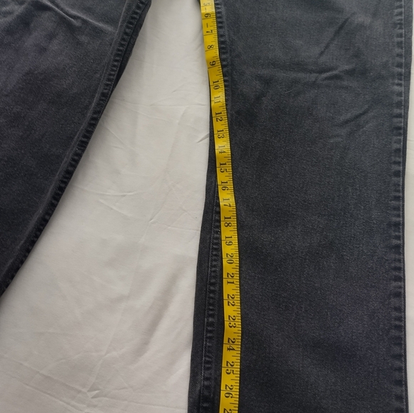 Vtg Lee's Mens Black Denim Jeans Regular Fit 42x30 - Picture 8 of 13